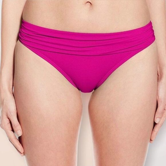 KENNETH Cole Reaction Fuchsia Berry Hipster Bikini Bottom Med NWOT‎ - Picture 1 of 7